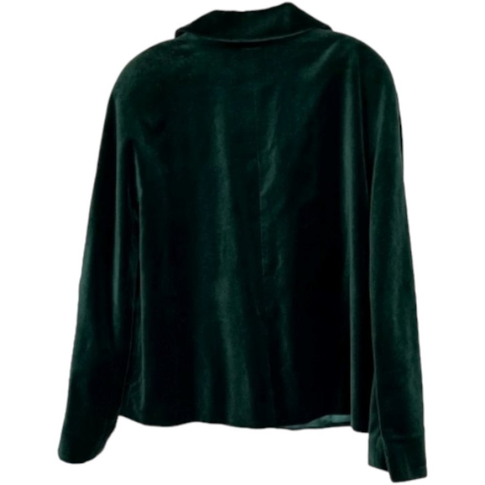Talbots Cotton Velvet High Neck Swing Jacket - Forest Green - 12 - Picture 3 of 8
